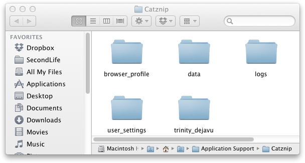 Mac Open Catznip Folder ><