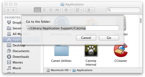 Mac Open Catznip Folder ><